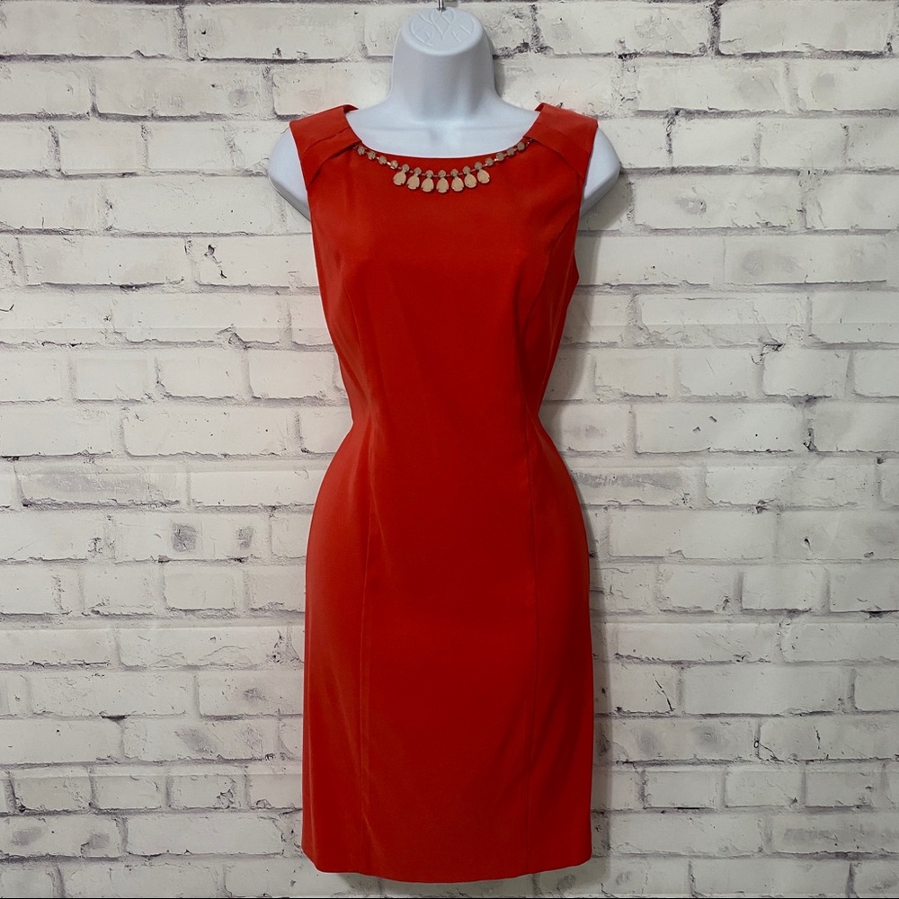 Coral Shift Dress
